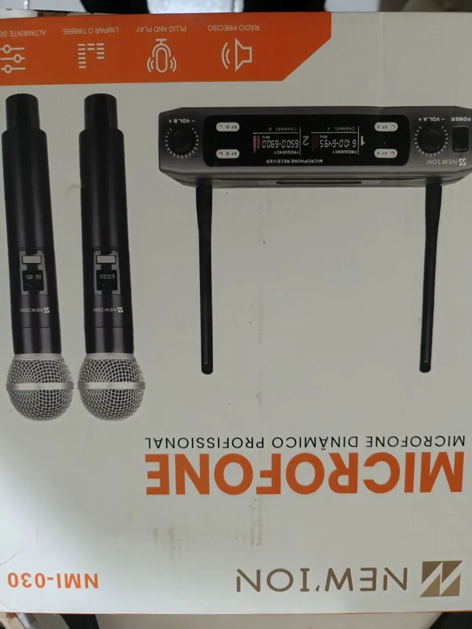 Vendo par de microfones sem fio zero  - Foto 3
