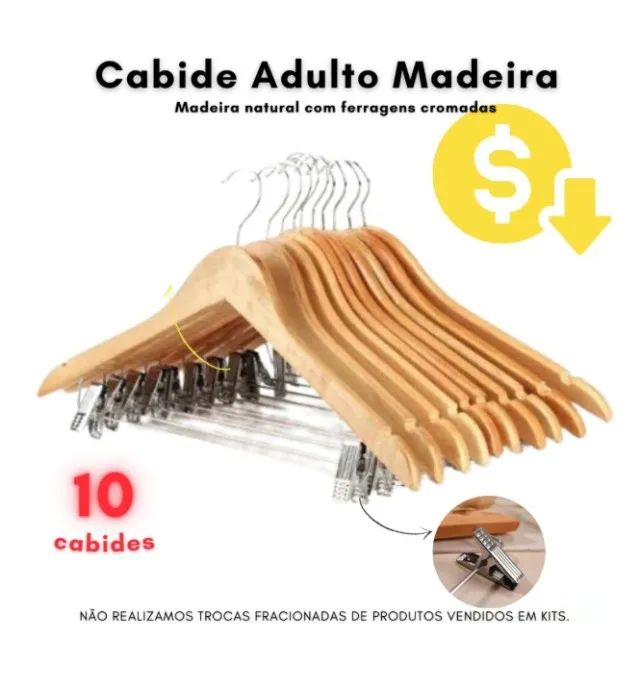 CABIDE MADEIRA COM PRESILHA 