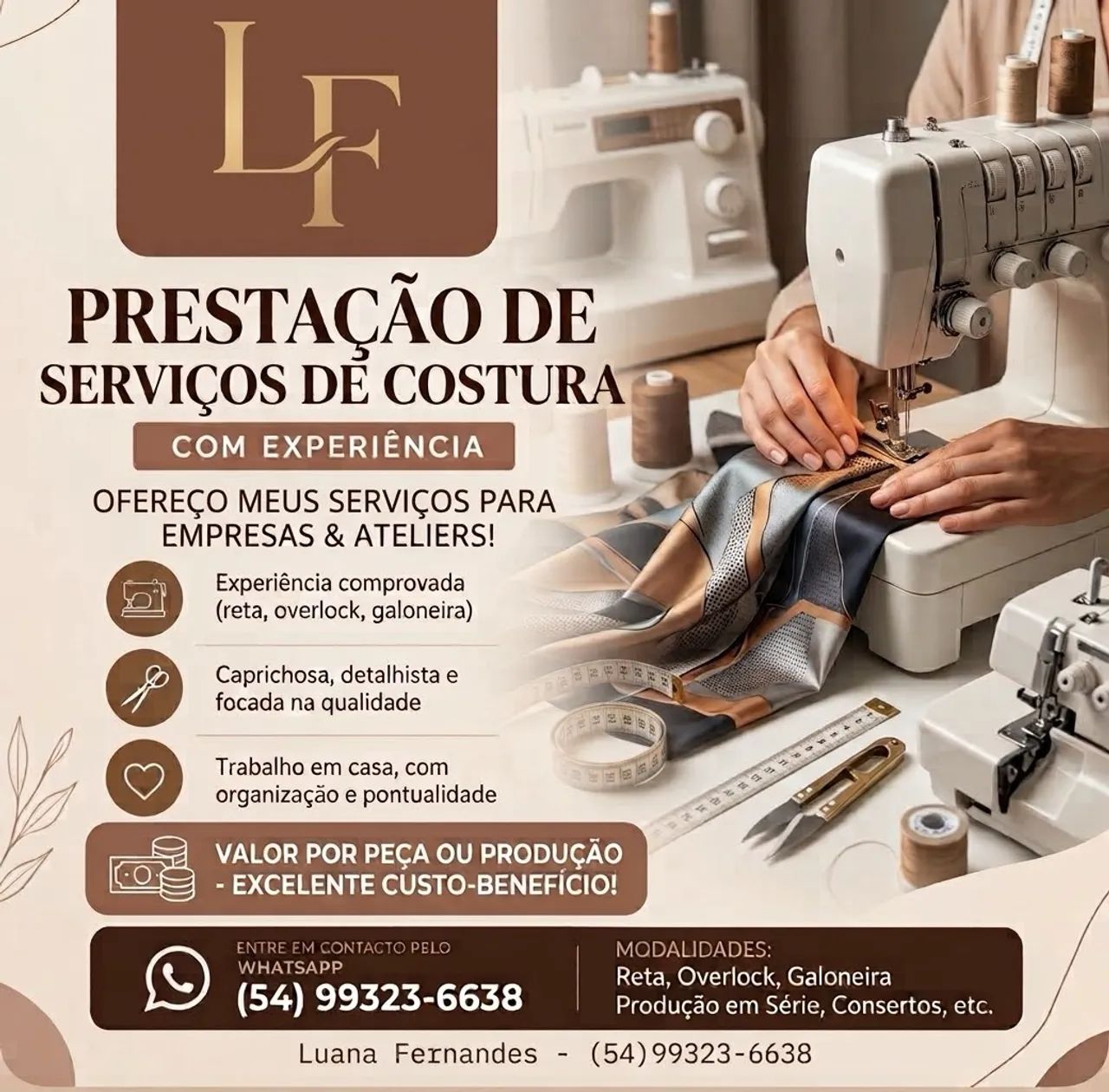 Costureira externa . 