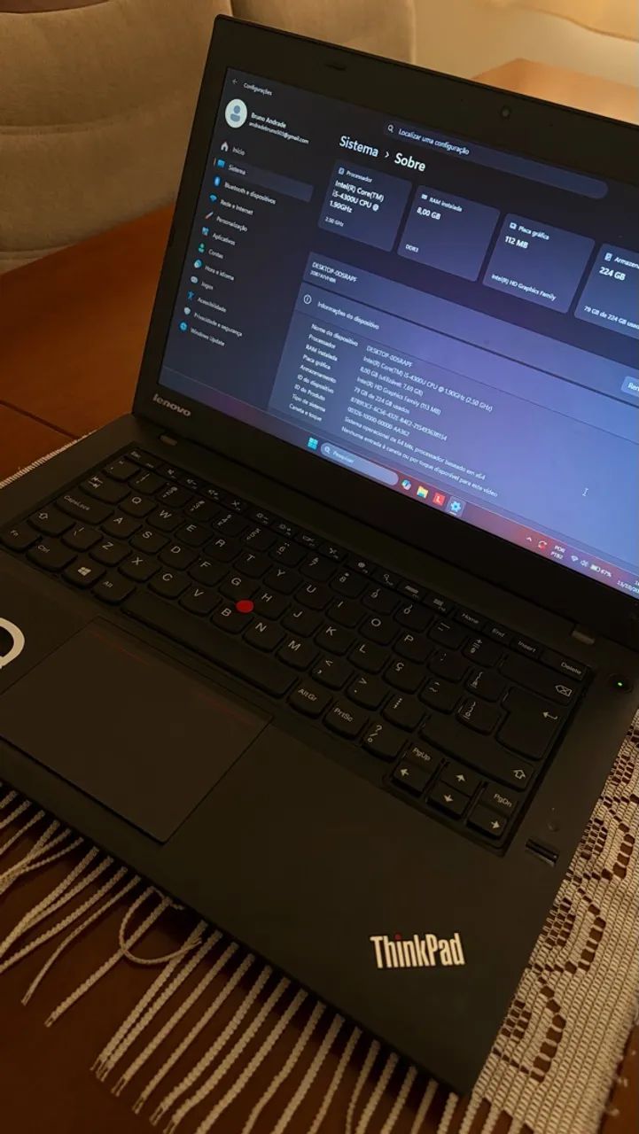Notebook Lenovo ThinkPad i5 + SSD + 8GB RAM  - Foto 3