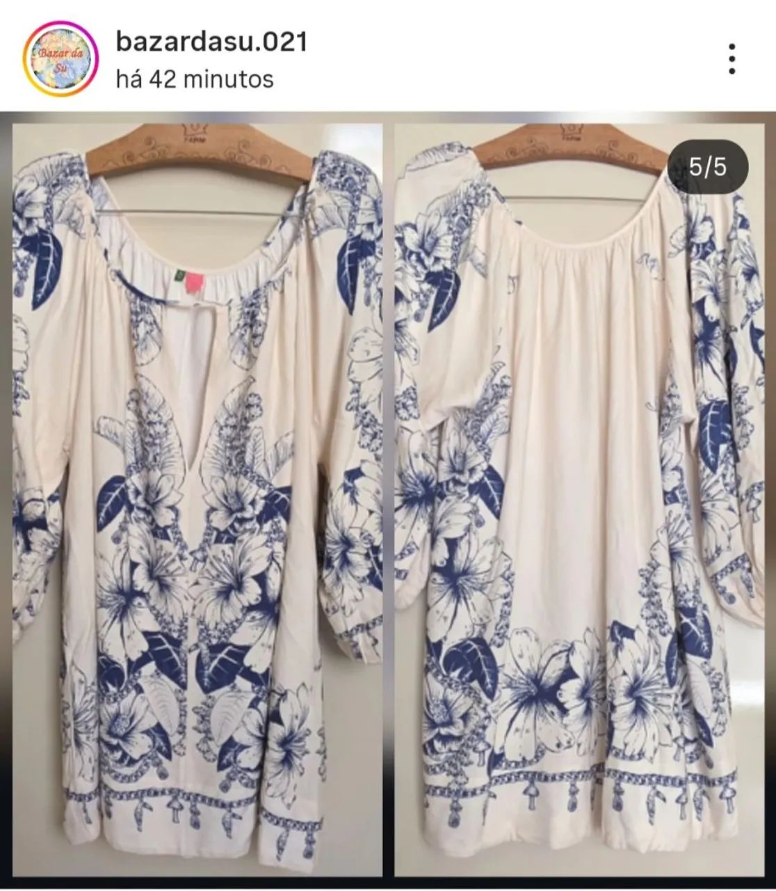 Vestido curto brilho de cor Farm - Foto 4