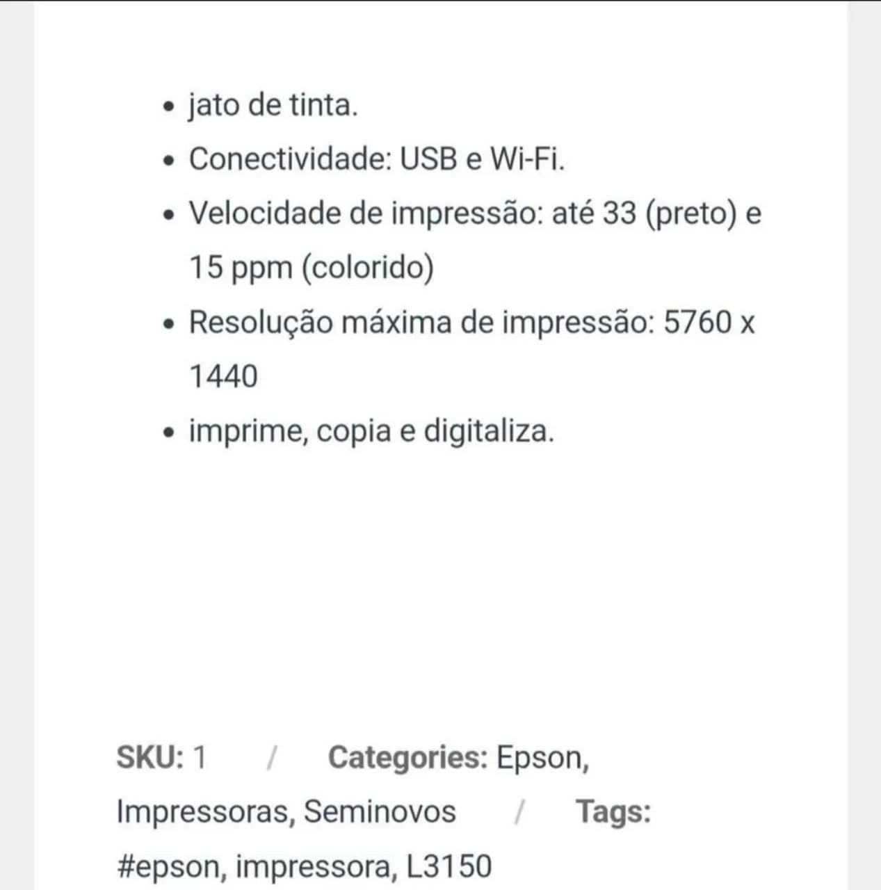 Impressora Epson L 3150 - Foto 5