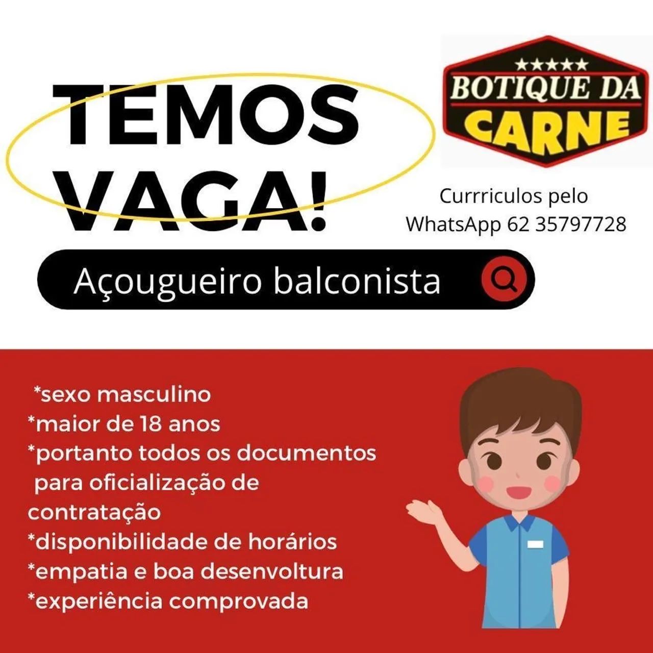 Açougueiro com experiência e q tenha responsabilidade e compromisso.. - Foto 2