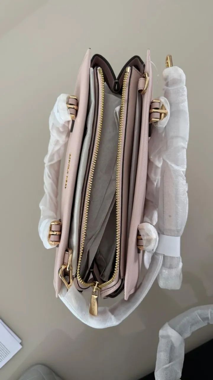 BOLSA MICHAEL KORS MEDIA MARILYN COR ROSA - Foto 3