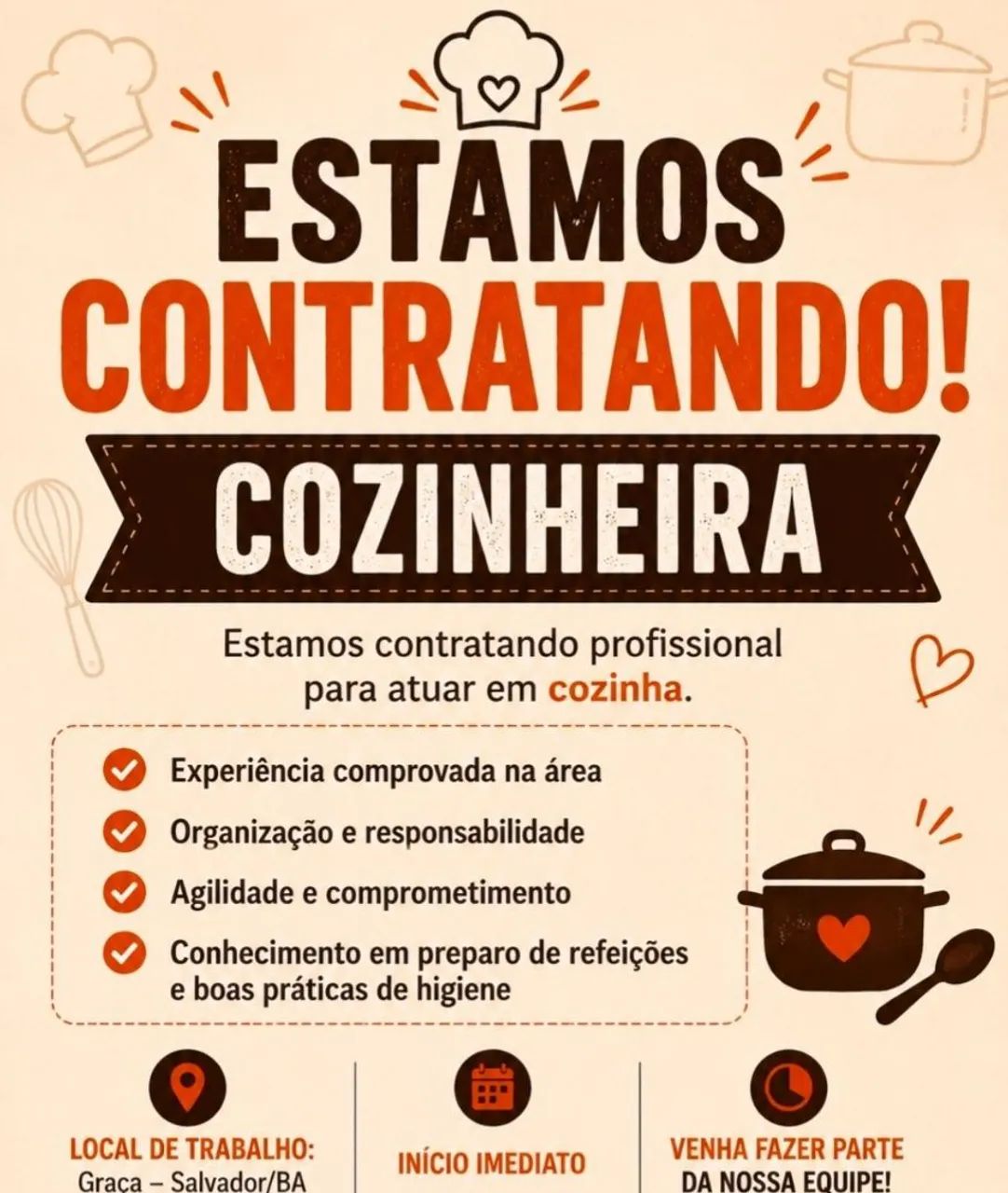 Cozinheira com Experiência 