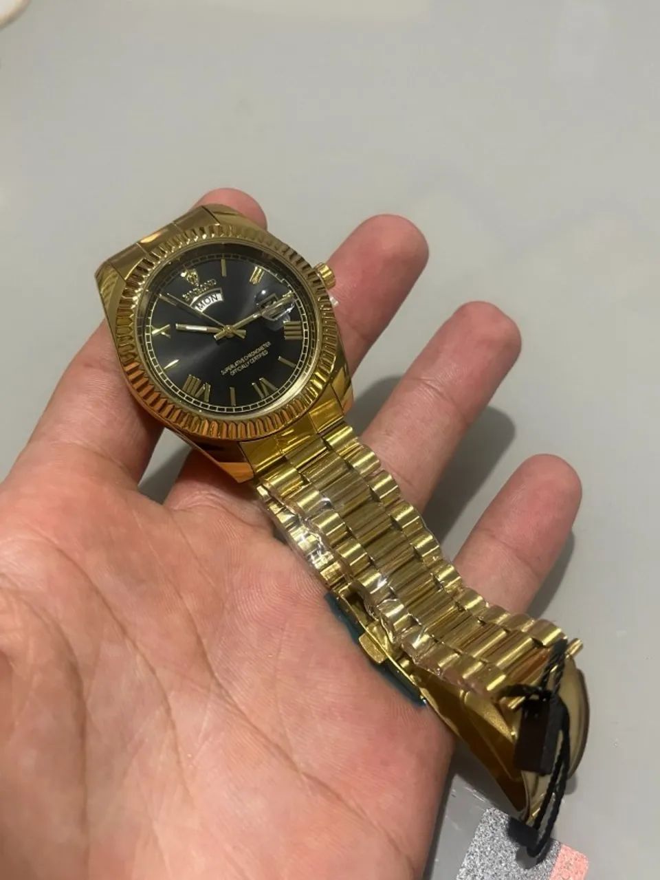 Relógio Masculino Dourado - Foto 2