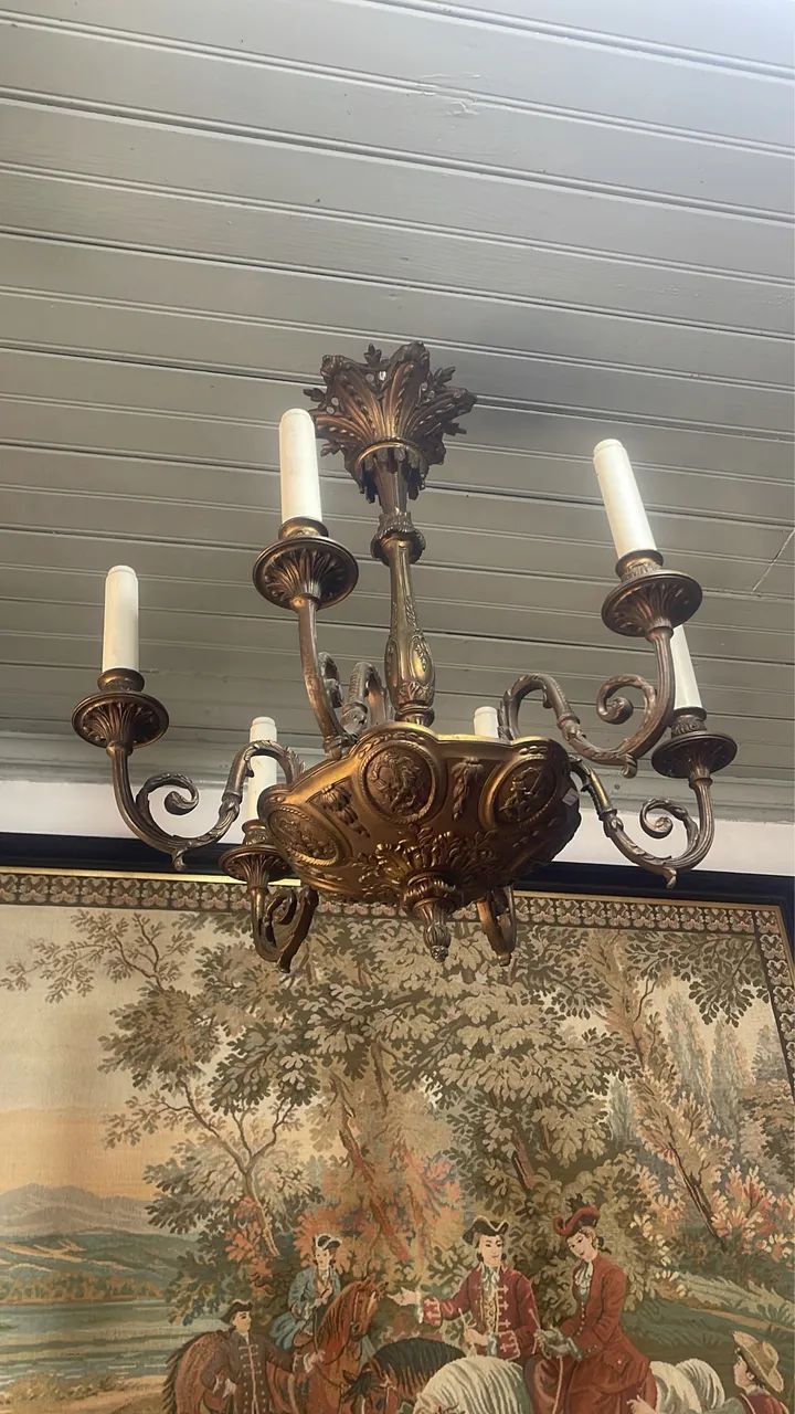 Lustre Antigo de Bronze