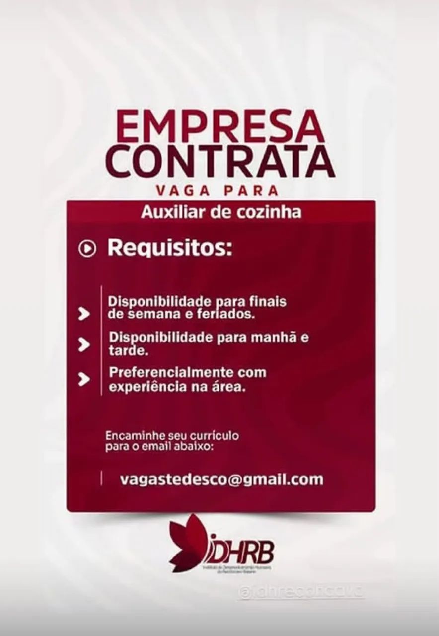 Auxiliar de cozinha 