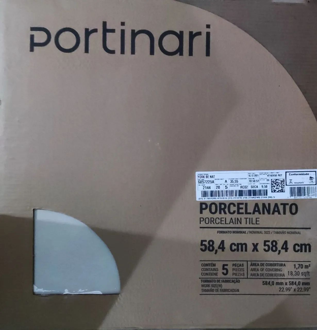 Black Friday - Porcelanato Portinari 60x60 Retificado - 5 peças - YORK BE NAT - Foto 5