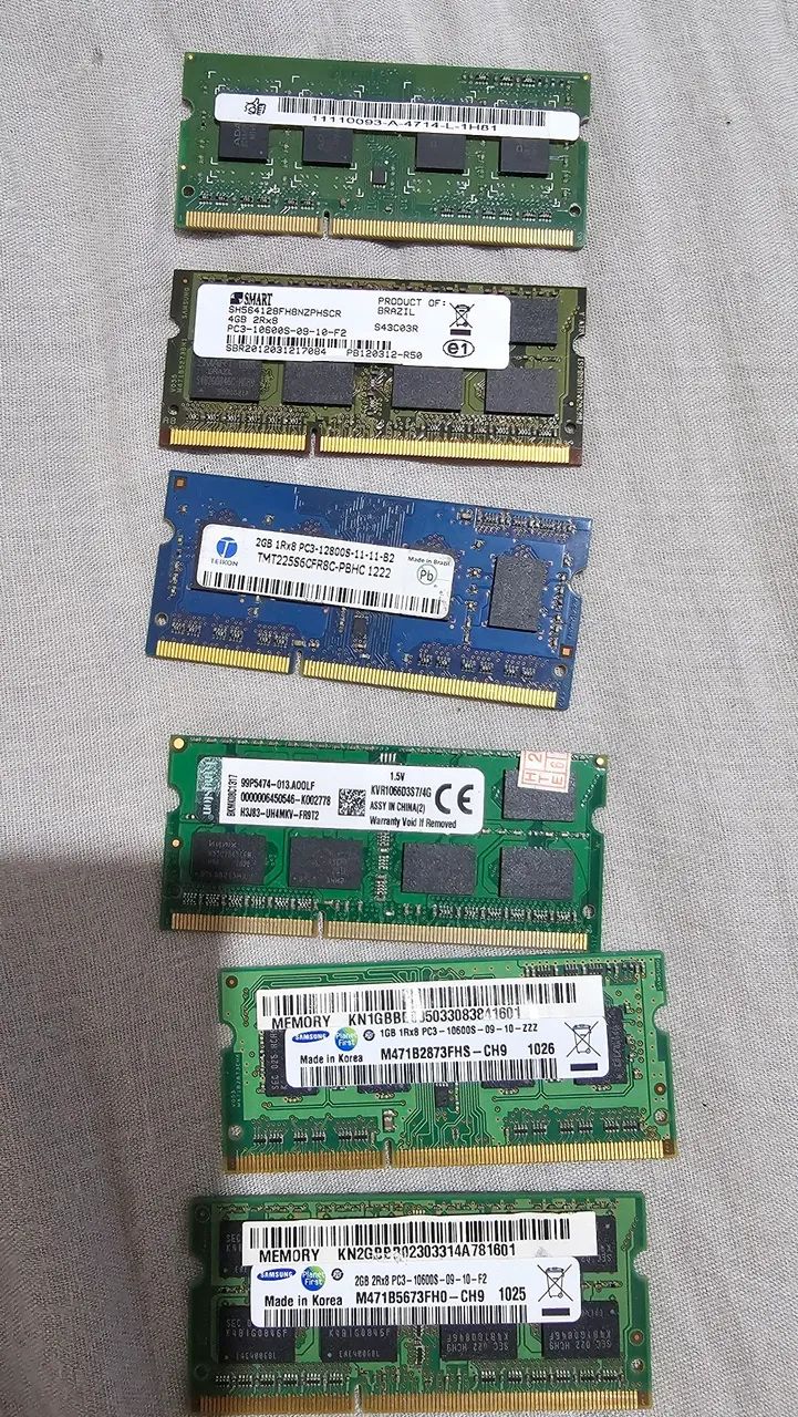 Memórias Notebook Ddr3