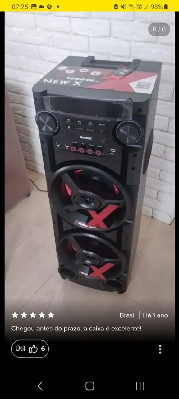 Som X1000W seminovo.  - Foto 3