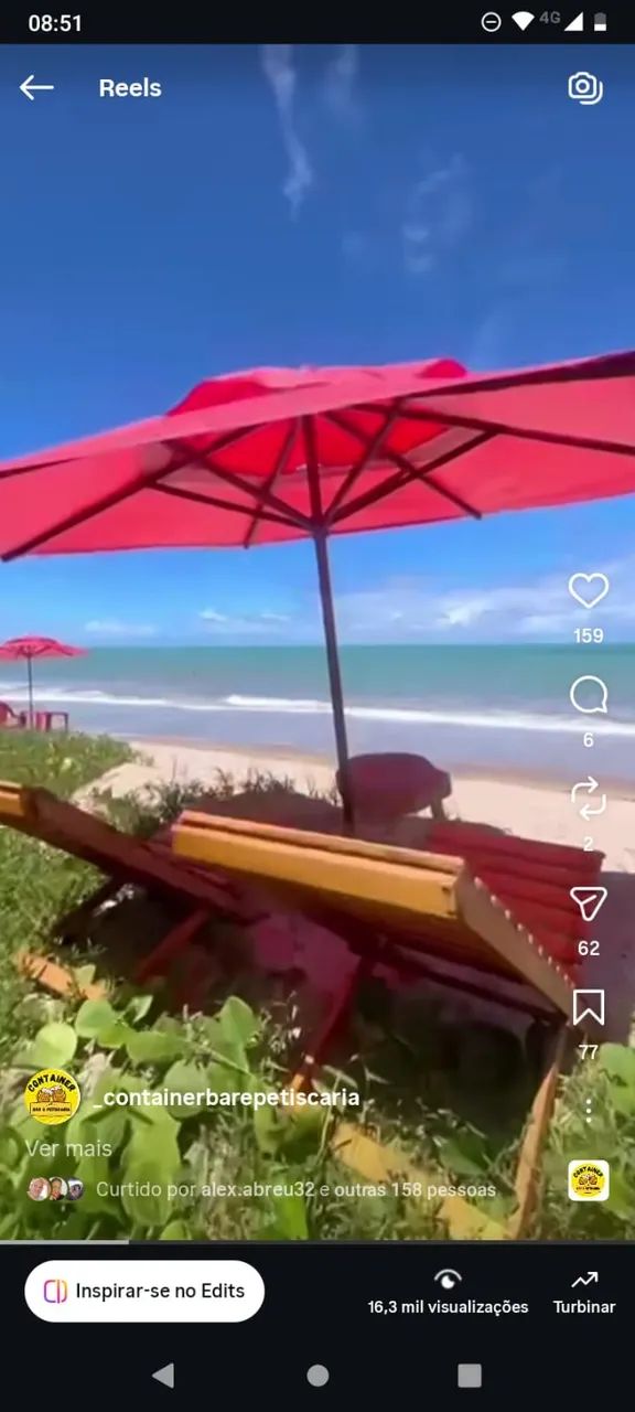 Guarda sol usado tenho 6 cada um 150.00 reais