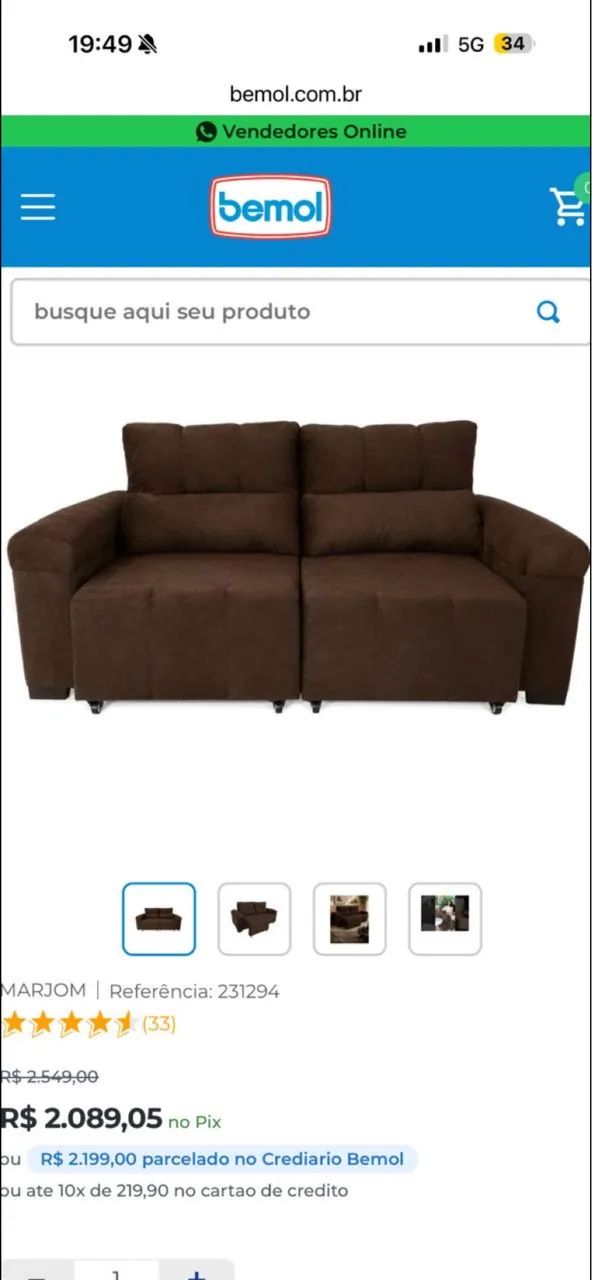 VENDO ESSE SOFÁ  - Foto 5