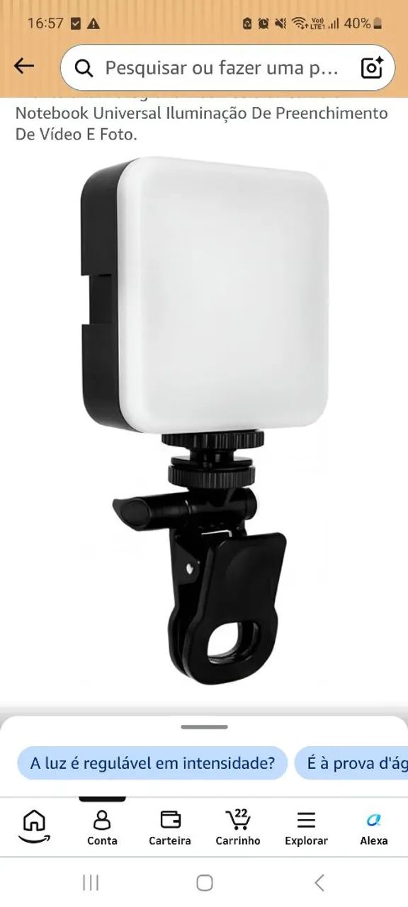 Luz selfie led