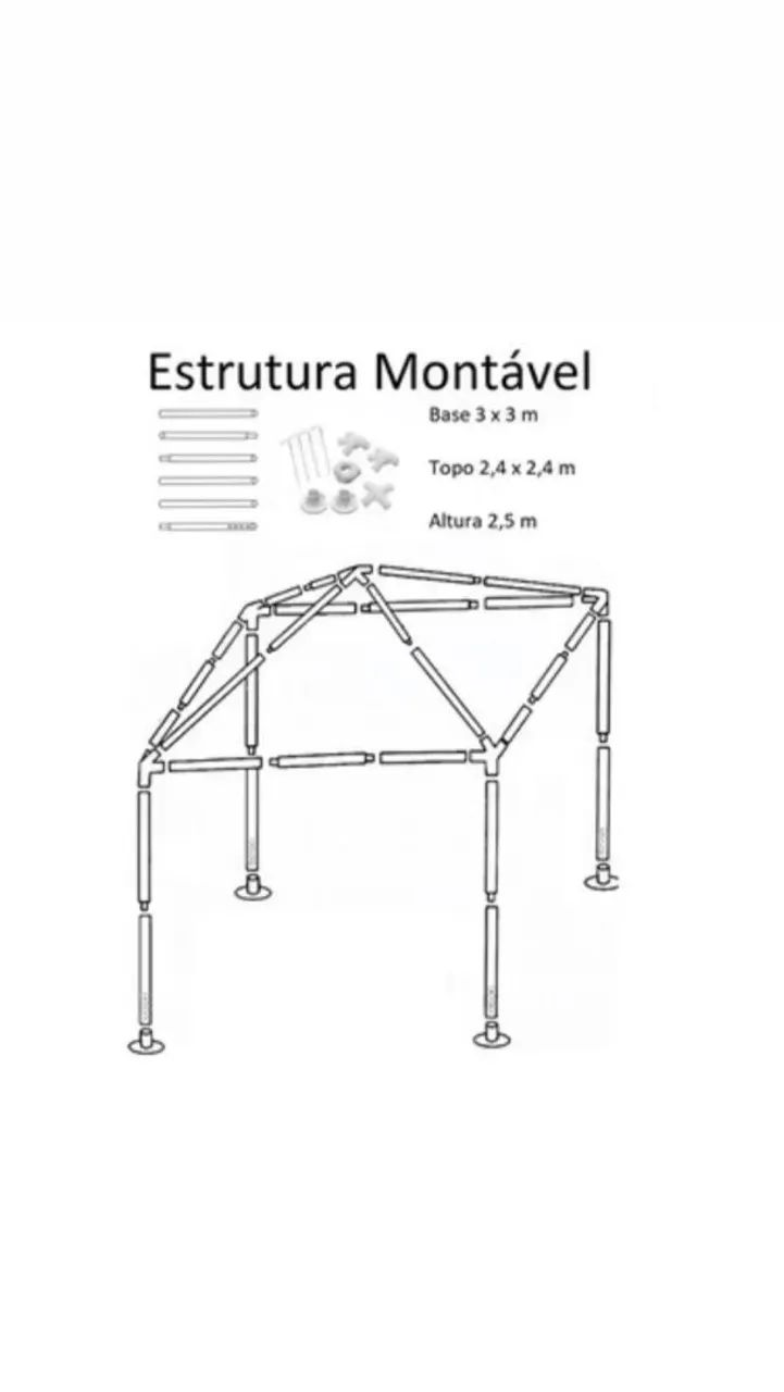 Barraca tenda 3mx3m nova na caixa  - Foto 4