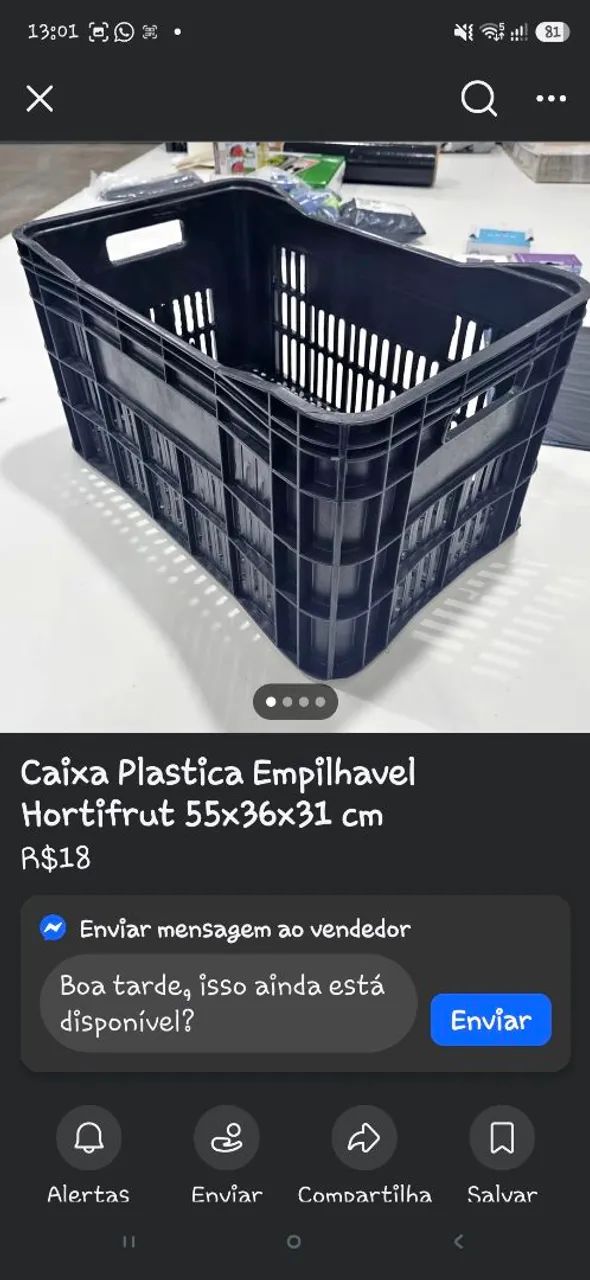 Caixa plástica hortifrútis organizadoras  - Foto 4