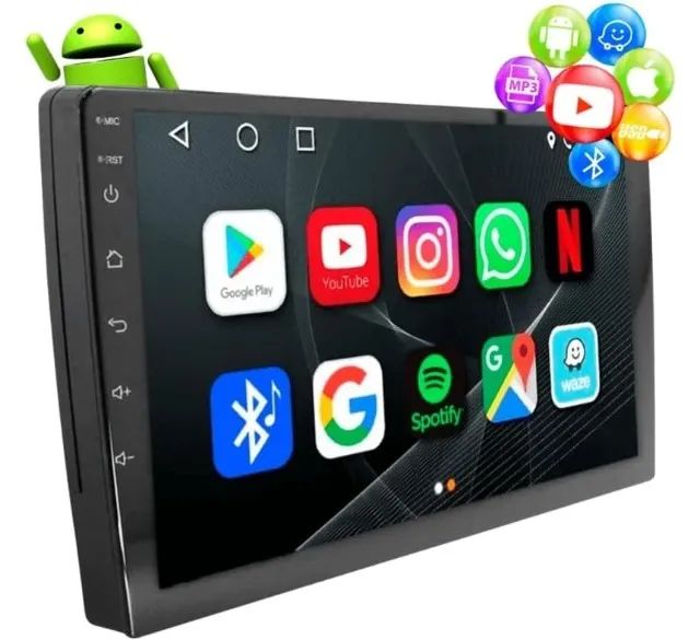 Central Mídia 9 polegadas 2 Din Automotiva Universal Android e Carplay Android Auto