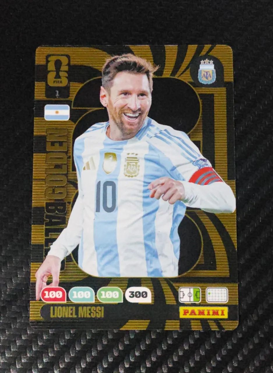 Card Raro Lionel Messi - Coleção Gold Ballers Panini | Original e
