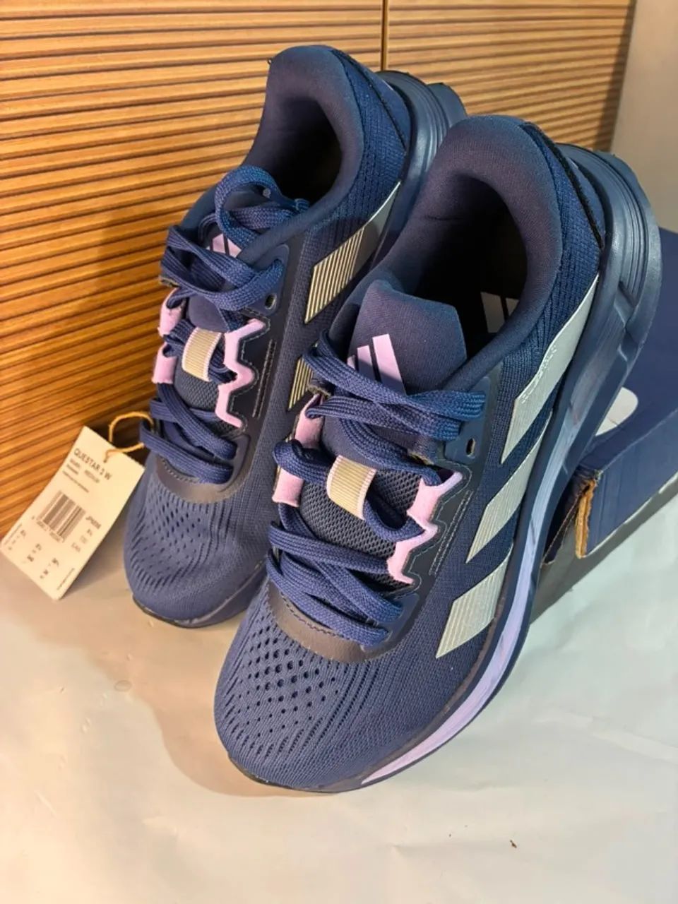 Tênis Adidas Questar 3w Feminino Azul E Roxo 36br original