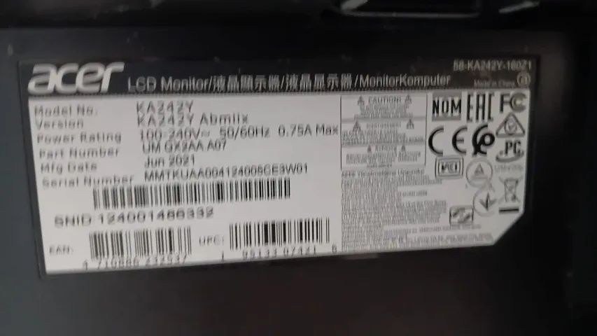 monitor aoc 60 hz 27 polegadas, defeito468285900142694401