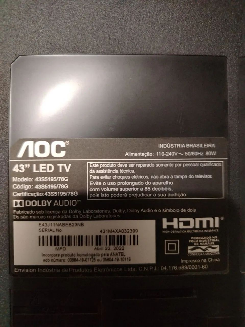 TV AOC 43 POLEGADAS - Foto 5