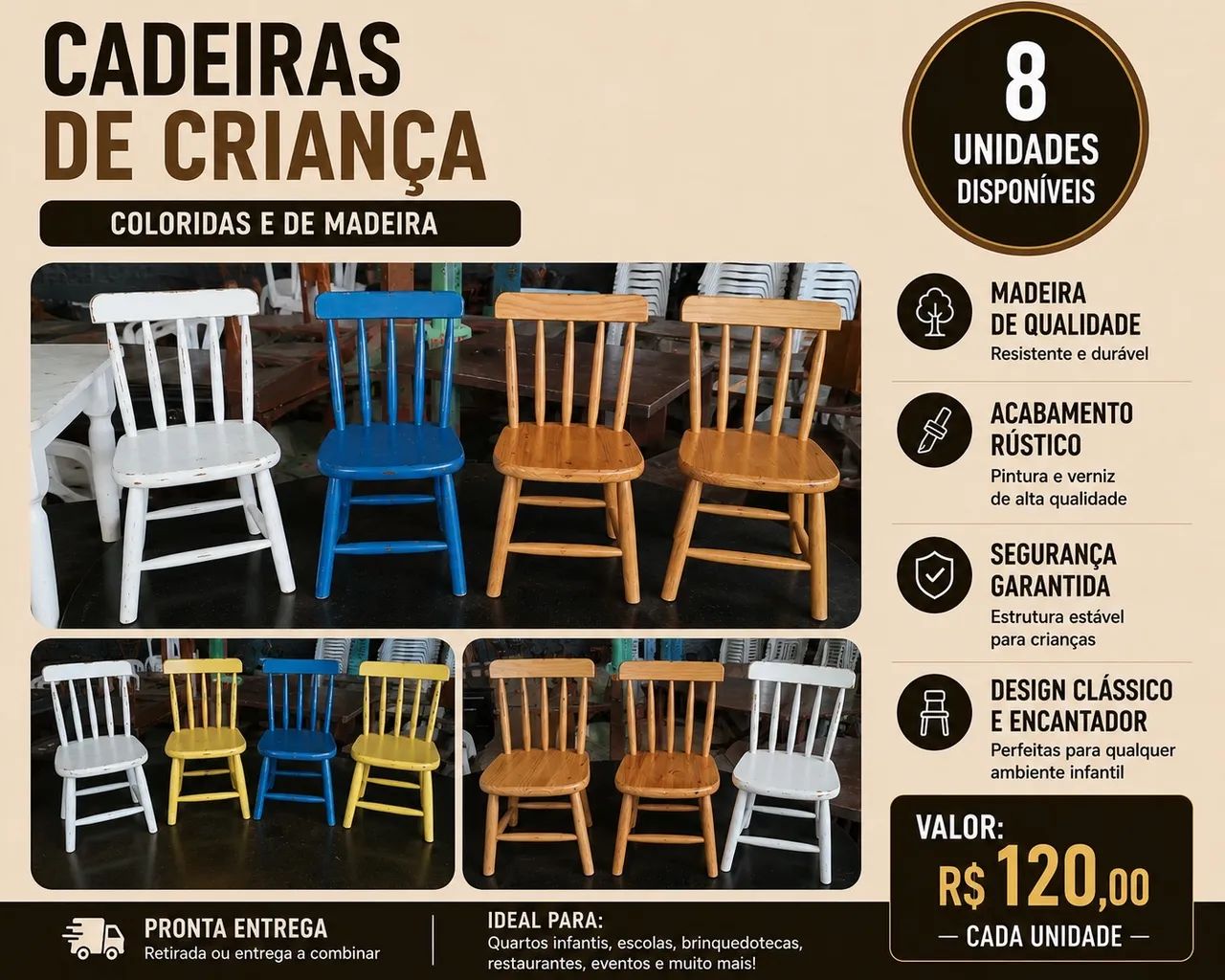 Móveis para espaço kids 