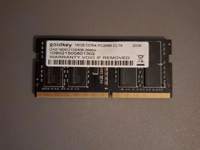 Memória RAM 16GB DDR4 2666MHz Goldkey p/ Notebook - Alta Capacidade