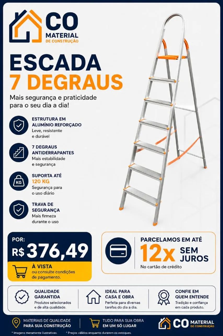 Escada de 7 degraus 