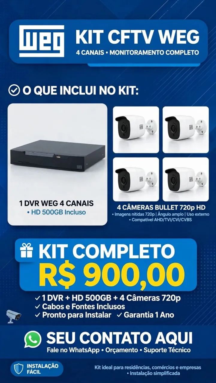 Kit dvr + câmera e HD 