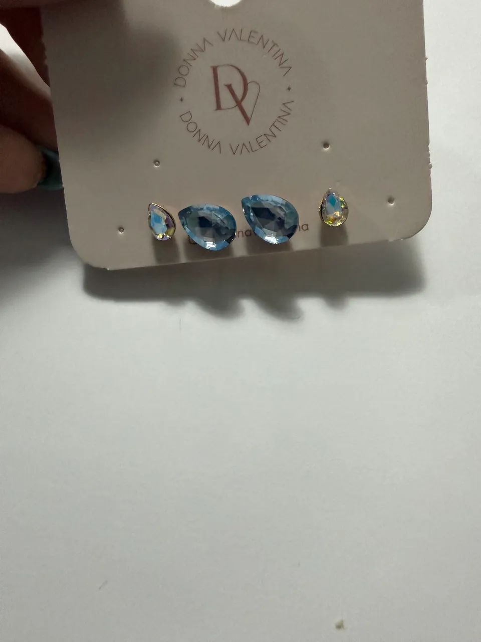 Brinco duplo gota azul  - Foto 2