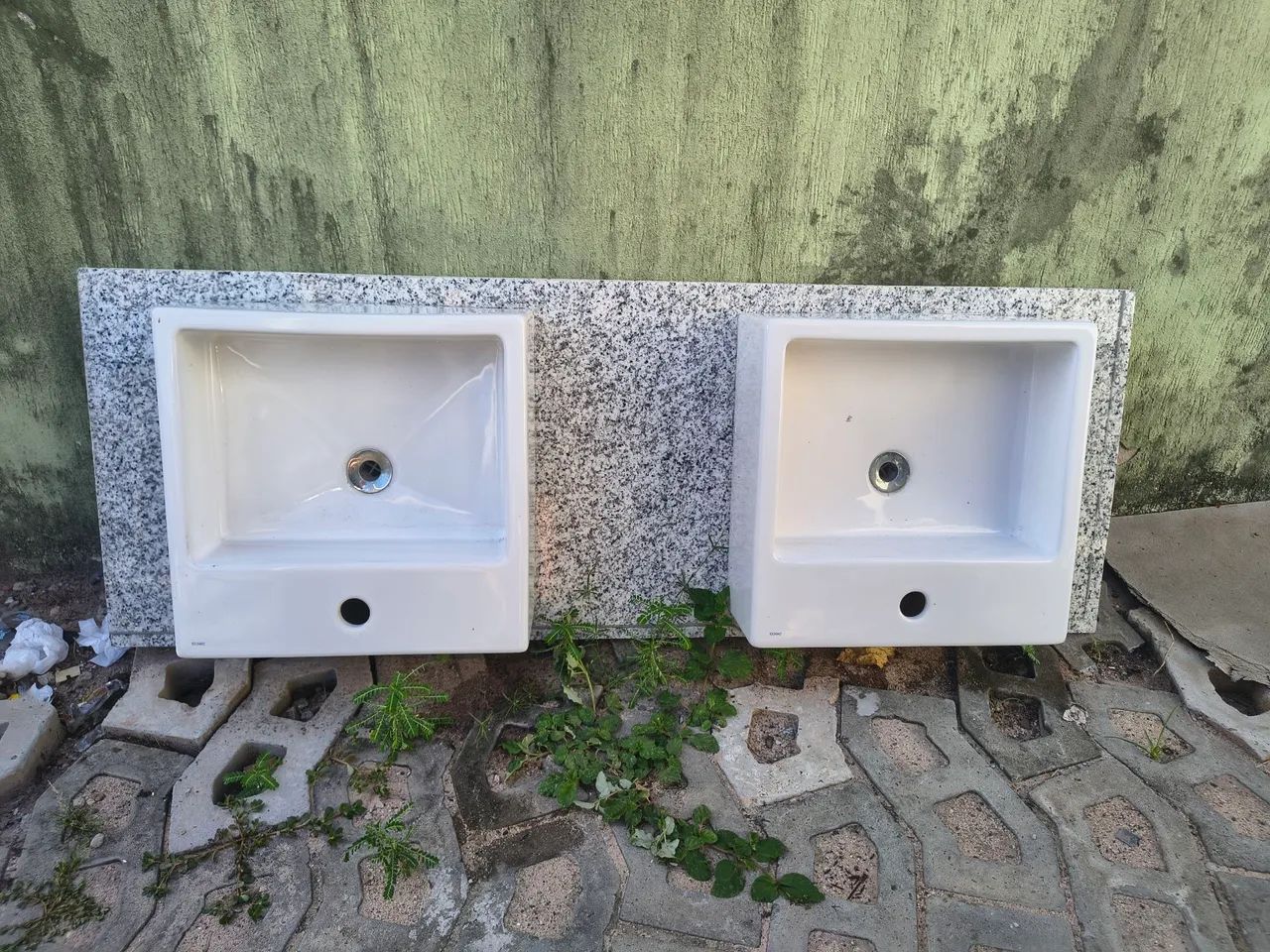 Mesa dupla de mármore 