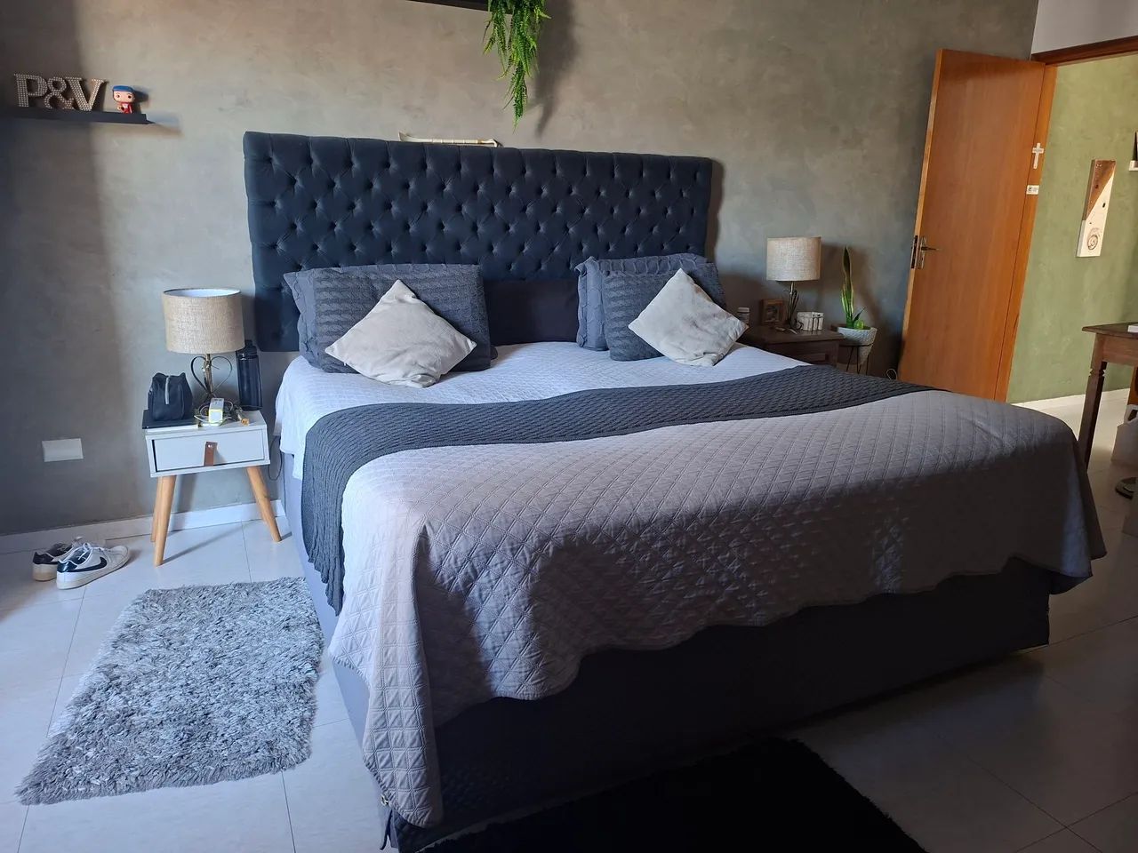 Cama King/cabeceira/pillow top