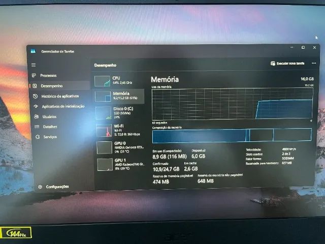Notebook Gamer Acer Nitro 5 16ram RTX 3050  - Foto 2