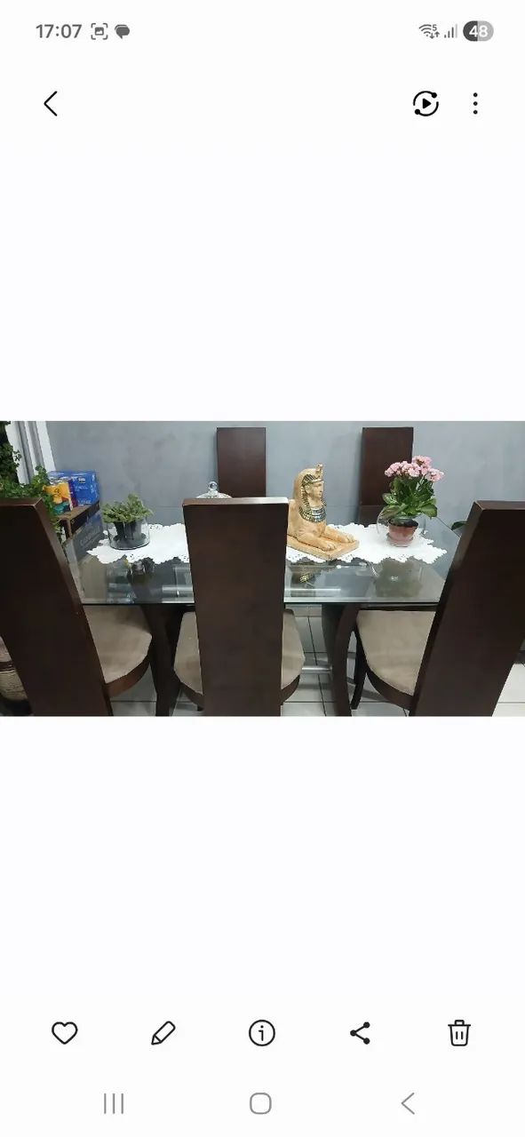 Mesa Jantar tampo vidro - Foto 3
