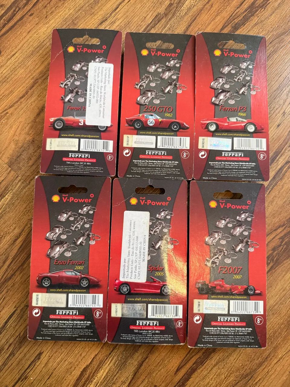 Coleção completa de 6 chaveiros Ferrari Shell V-Power - Foto 2