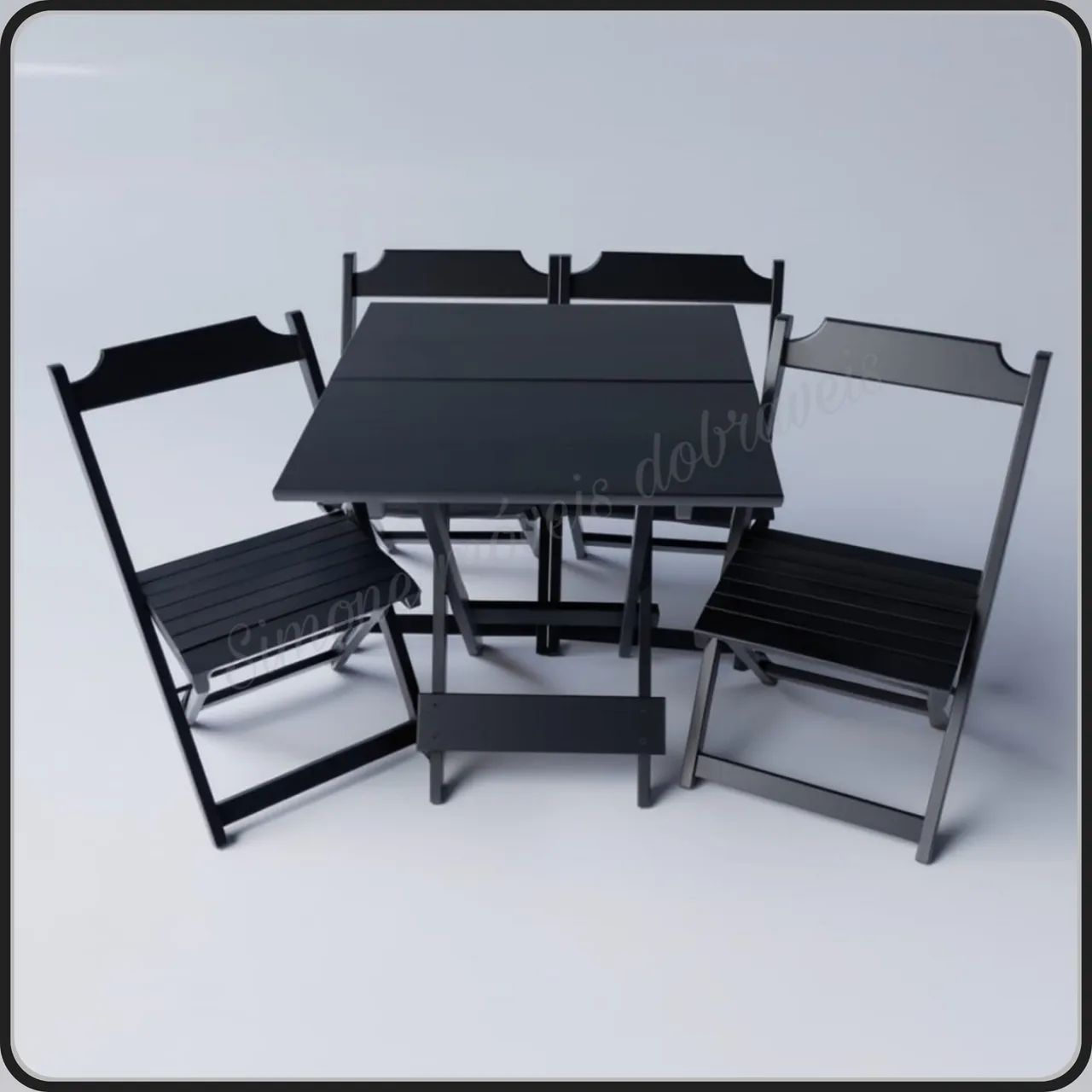 Conjunto mesa dobrável com 2 cadeiras - Foto 4