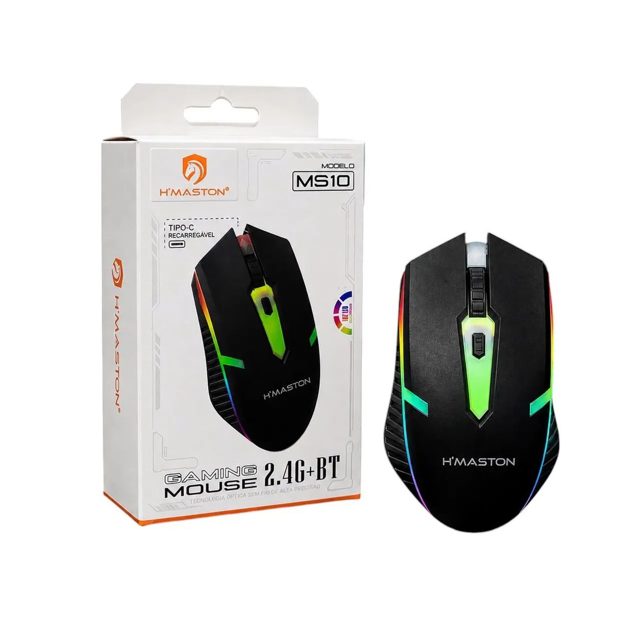 Mouse Gamer Recarregável HMASTON MS10