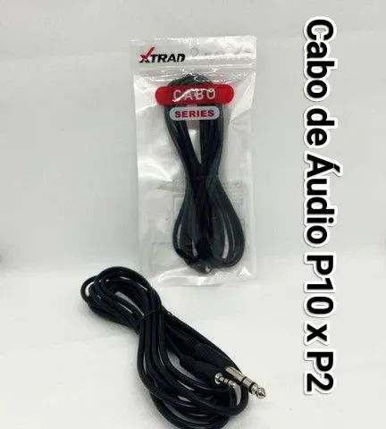 Cabo de Áudio P10 x P2 Xtrad 3m Novo