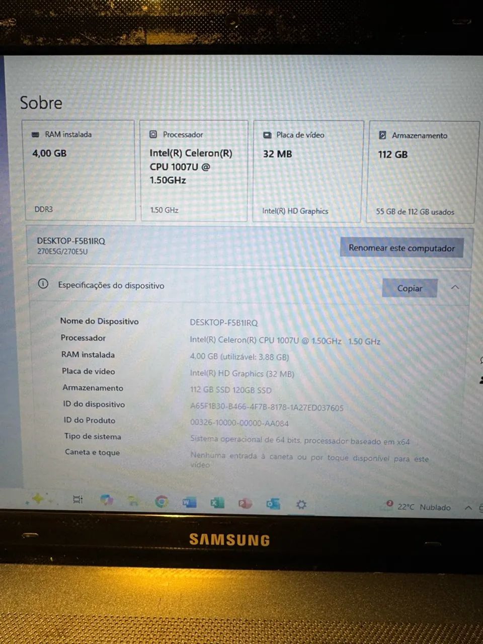 Notebook SAMSUNG Intel SSD - BARATO!! OPORTUNIDADE!! - Foto 4
