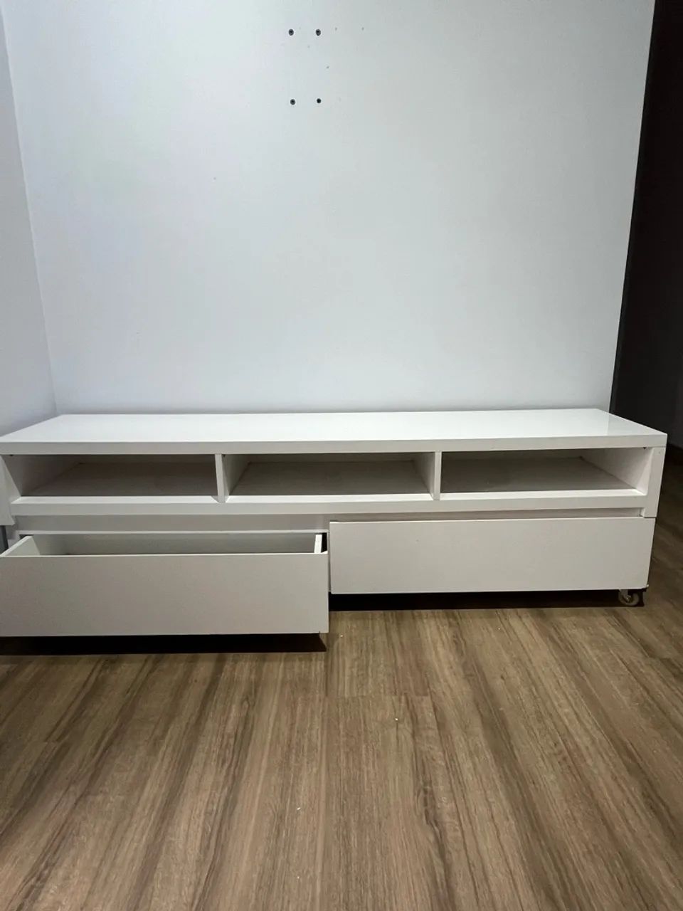 Rack branco de sala com Rodinha - Foto 3
