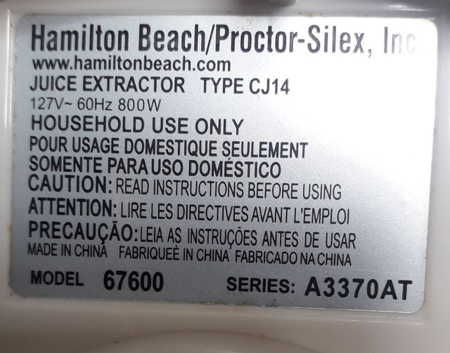 Extrator de Suco HAMILTON BEACH 800W - Foto 6