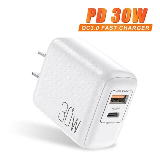 Carregador Rápido De Tomada De Parede Usb-c Pd 30w Tipo C