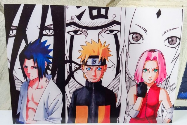 Speed Drawing Sasuke Vs Naruto