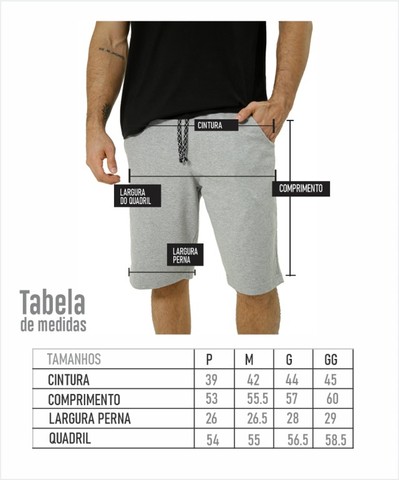 Bermuda de Moletom Masculina Cinza Clara - Foto 5