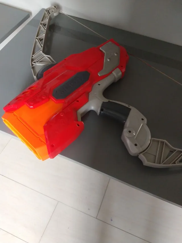 Lança Dardo Nerf Nstrike Mega Hotshock Nerf Vermelho/cinza/laranja