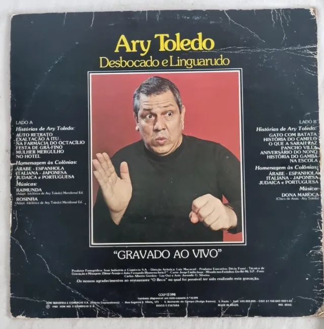 LP - Ary Toledo - Desbocado E Linguarudo - 1980 - Foto 2