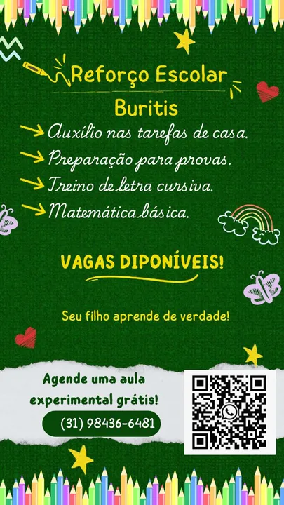 Reforço Escolar Buritis - Aulas particulares para crianças