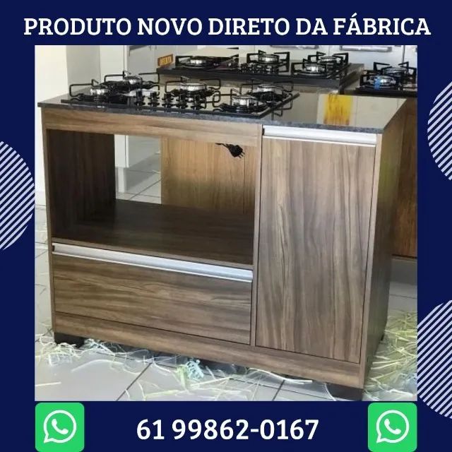 Balcão para cooktop fogão forno notável