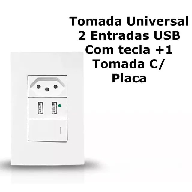 Interruptor / Tomadas Dual 2 Portas USB Bivolt (Escolher no Chat) - Foto 6