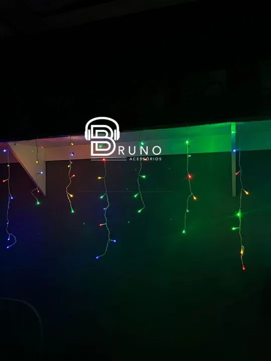 Cascata Led Colorida 8 funções 3m <br><br>- 8 funções <br>- ?Colorida <br>- ?3m - Foto 2